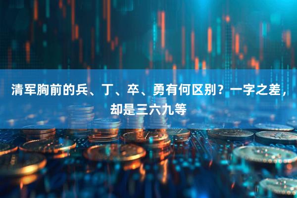 清军胸前的兵、丁、卒、勇有何区别？一字之差，却是三六九等