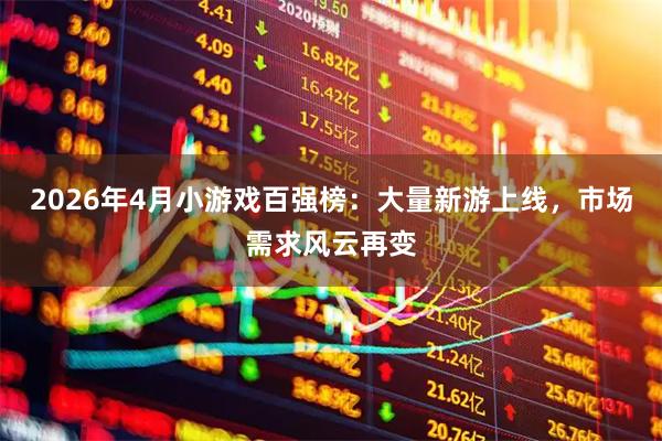 2026年4月小游戏百强榜：大量新游上线，市场需求风云再变